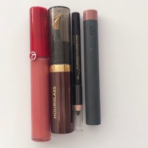 Lipsticks and eyeliner